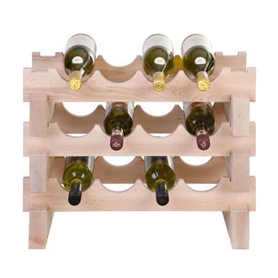 Produktbild f�r 'Weinregal CASANOVA-4 cm, Natur, 3 Reihen � 4 Fl.'