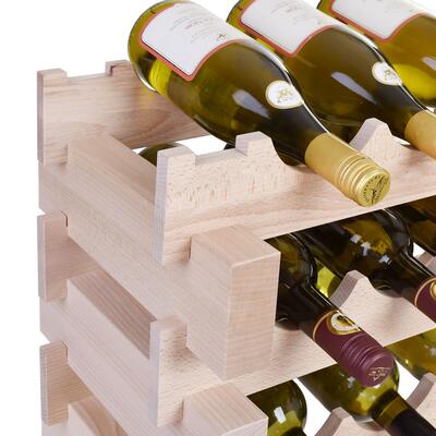 Produktbild f�r 'Weinregal CASANOVA-4 cm, Natur, 3 Reihen � 4 Fl.'