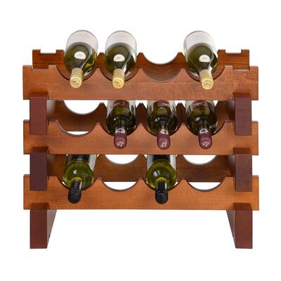 Produktbild f�r 'Weinregal CASANOVA-4, Cherry, 3 Reihen � 4 Fl.'