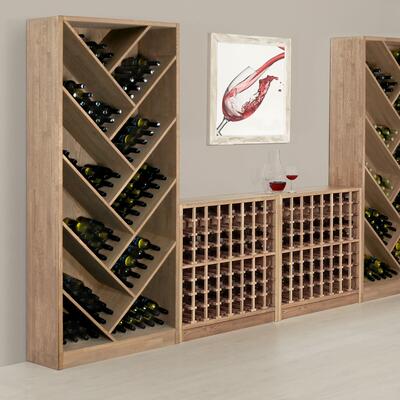 Produktbild f�r 'Weinregal PRESTIGE 11.1, Eichen-Holz braun gebeizt'