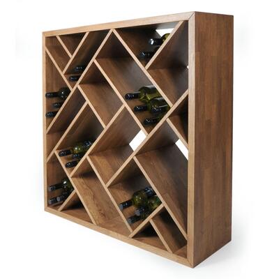 Produktbild f�r 'Weinregal ZEUS aus Eichen Holz massiv natur oder braun gebeizt'