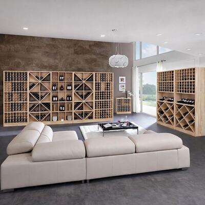 Produktbild f�r 'Weinregal-System PRESTIGE, Eiche massiv, natur'