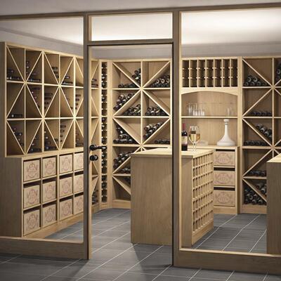 Produktbild f�r 'Weinregal-System PRESTIGE, Eiche massiv, natur'