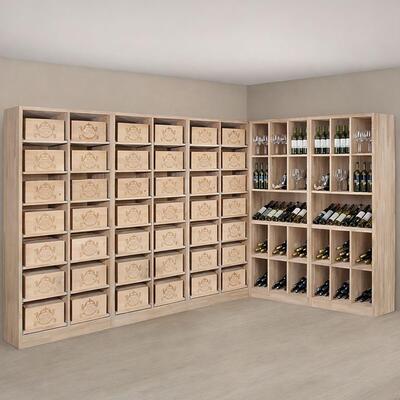 Produktbild f�r 'Weinregal-System PRESTIGE, Eiche massiv, natur'