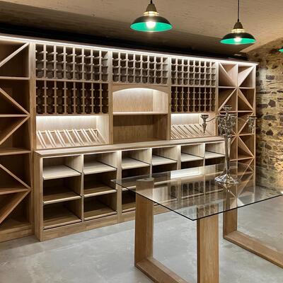 Produktbild f�r 'Weinregal-System PRESTIGE, Eiche massiv, natur'
