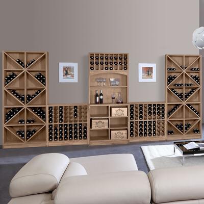 Produktbild f�r 'Weinregal-System PRESTIGE aus Eiche massiv, braun gebeizt'