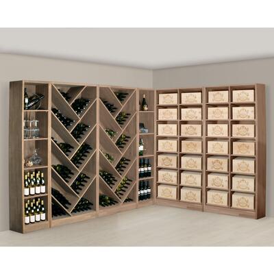 Produktbild f�r 'Weinregal-System PRESTIGE aus Eiche massiv, braun gebeizt'
