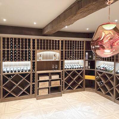Produktbild f�r 'Weinregal-System PRESTIGE aus Eiche massiv, braun gebeizt'