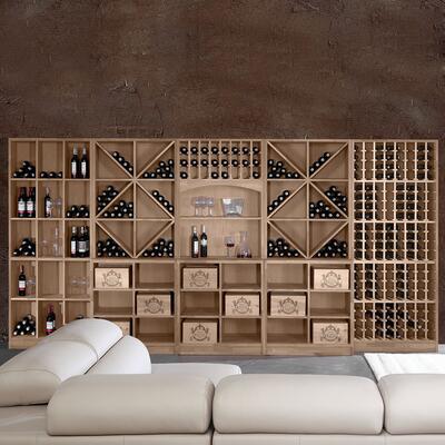Produktbild f�r 'Weinregal-System PRESTIGE aus Eiche massiv, braun gebeizt'