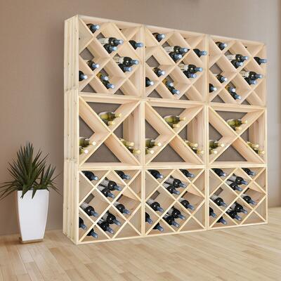 Produktbild f�r 'Weinregal 50 cm, Modul X-CUBE, Holz natur'