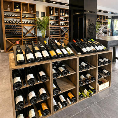 Produktbild f�r 'Weinregal-System VINVARIO, 60 cm, Kiefernholz&nbsp;braun gebeizt'