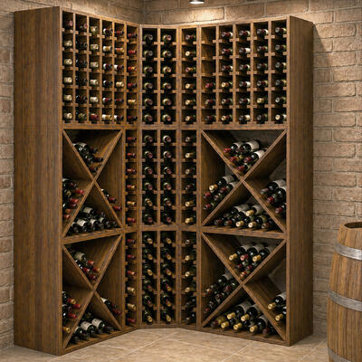 Produktbild f�r 'Weinregal-System VINVARIO, 60 cm, Kiefernholz&nbsp;braun gebeizt'