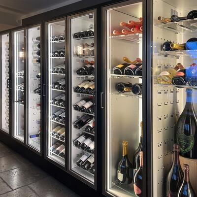 Produktbild f�r 'Weink�hlschrank TECA VINO, schwarz (Ausf�hrung f. Gewerbe)'