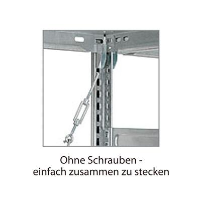 Produktbild f�r 'Weinregal ODEON aus Metall, H 200 cm'