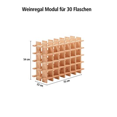 Produktbild f�r 'Weinregal-System PRIMAVINO - Modular, Holz natur'