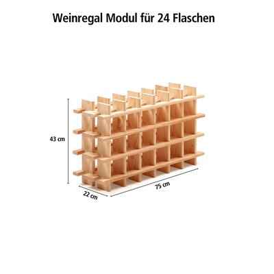 Produktbild f�r 'Weinregal-System PRIMAVINO - Modular, Holz natur'