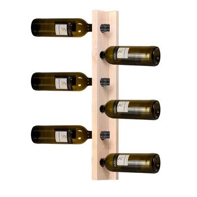 Produktbild f�r 'Wand Weinregal PORTO aus Holz natur'
