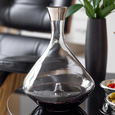 Produktbild f�r 'Karaffe FREDERICK Kristallglas mit Platinrand H 27 x � 19 cm 2,1 Liter'