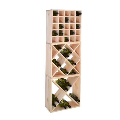 Produktbild f�r '3er-Set Weinregal 52 cm, Module RAUTEN, KARO u.- X'