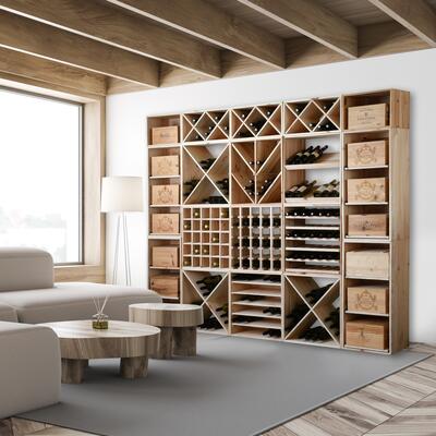 Produktbild f�r 'Weinregal-System VINVARIO 60 cm aus Kiefern-Holz natur'