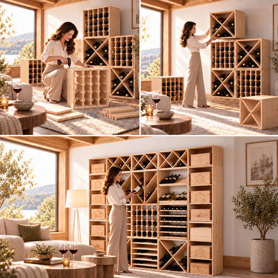 Produktbild f�r 'Weinregal-System VINVARIO 60 cm aus Kiefern-Holz natur'