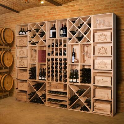 Produktbild f�r 'Weinregal-System VINVARIO 60 cm aus Kiefern-Holz natur'