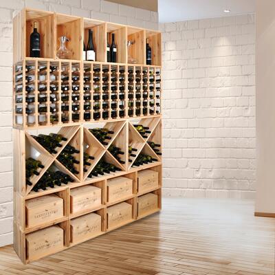 Produktbild f�r 'Weinlagerkiste VENETO 30cm, Kiefernholz natur'