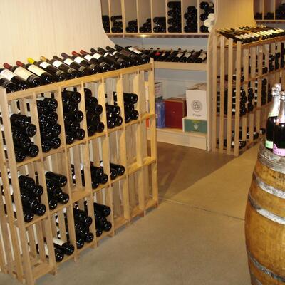 Produktbild f�r 'Weinregal-System CaveauSTAR aus massivem schweizer Tannenholz'
