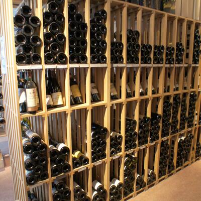 Produktbild f�r 'Weinregal-System CaveauSTAR aus massivem schweizer Tannenholz'