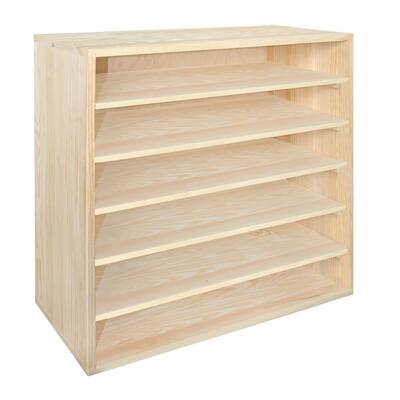 Produktbild f�r 'Weinregal 60 cm, Modul LINEA aus Kiefernholz'