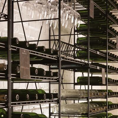 Produktbild f�r 'Weinregal-System LA CAVE aus Metall, H 90 cm'