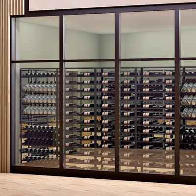 Produktbild f�r 'Weinregal-System BLACK PURE aus Metall, schwarz pulverbeschichtet'