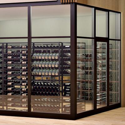 Produktbild f�r 'Weinregal-System BLACK PURE aus Metall, schwarz pulverbeschichtet'