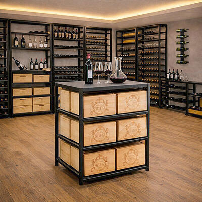 Produktbild f�r 'Weinregal-System BLACK PURE aus Metall, schwarz pulverbeschichtet'