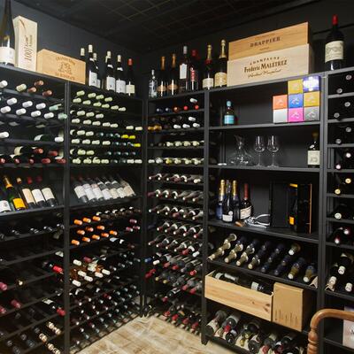 Produktbild f�r 'Weinregal-System BLACK PURE aus Metall, schwarz pulverbeschichtet'