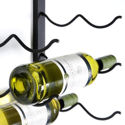 Produktbild f�r 'Wand-Metallweinregal DUO aus schwarzem Metall'