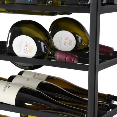 Produktbild f�r 'Metall-Weinregal BLACK PURE, Modell 7, schwarz pulverbeschichtet'