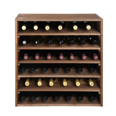 Produktbild f�r 'Weinregal 60 cm, Modul LINEA, Kiefernholz braun gebeizt'
