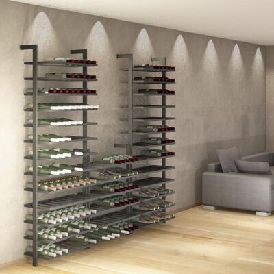 Produktbild f�r 'Metall-Weinregal BLACK PURE zur Wandbefestigung'