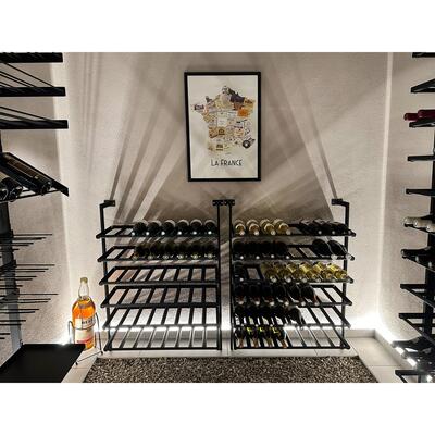 Produktbild f�r 'Metall-Weinregal BLACK PURE zur Wandbefestigung'