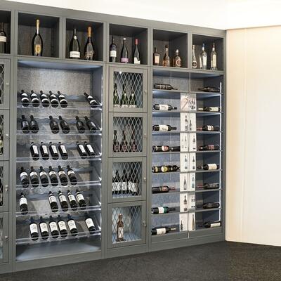Produktbild f�r 'Weinregal-System Piemont, Tannenholz, Anthrazit'