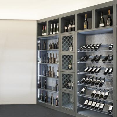 Produktbild f�r 'Weinregal-System Piemont, Tannenholz, Anthrazit'