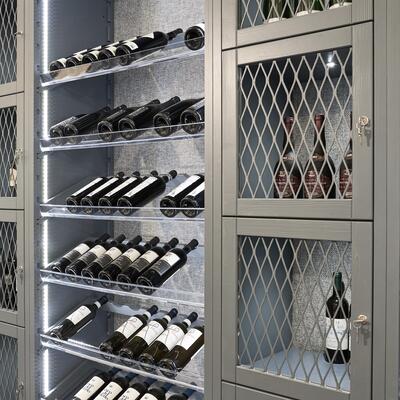 Produktbild f�r 'Weinregalsystem Piemont, Modell 8, Acryl/Tannenholz, Anthrazit'