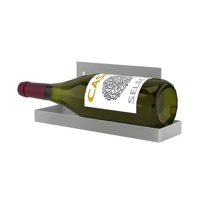 Produktbild f�r 'Wand-Weinregal f�r 1 Flasche 0,75l, silberfarben'