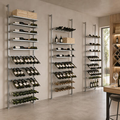 Produktbild f�r 'Weinregal-System BLACK PURE VARIO aus Metall zur Wandbefestigung, h�henverstellbar, modular'