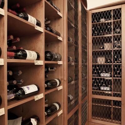 Produktbild f�r 'Weinregal-System Piemont, Tannenholz, Nuss/ mittelbraun'