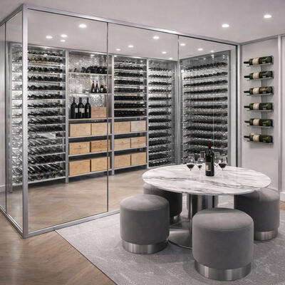 Produktbild f�r 'Weinregal-System BLACK PURE  silberfarben Pulverbeschichtet'