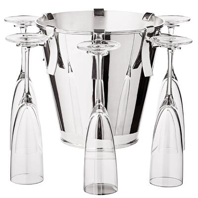 Produktbild f�r 'Sekt-/Flaschenk�hler CALO mit Haltern f�r 6 Gl�ser'