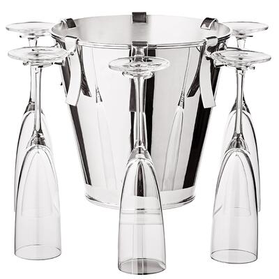 Produktbild f�r 'Sekt-/Flaschenk�hler CALO mit Haltern f�r 6 Gl�ser'