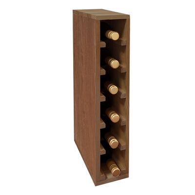 Produktbild f�r 'Weinregal 60 cm, Modul schmal f�r 6 Flaschen, braun gebeizt'